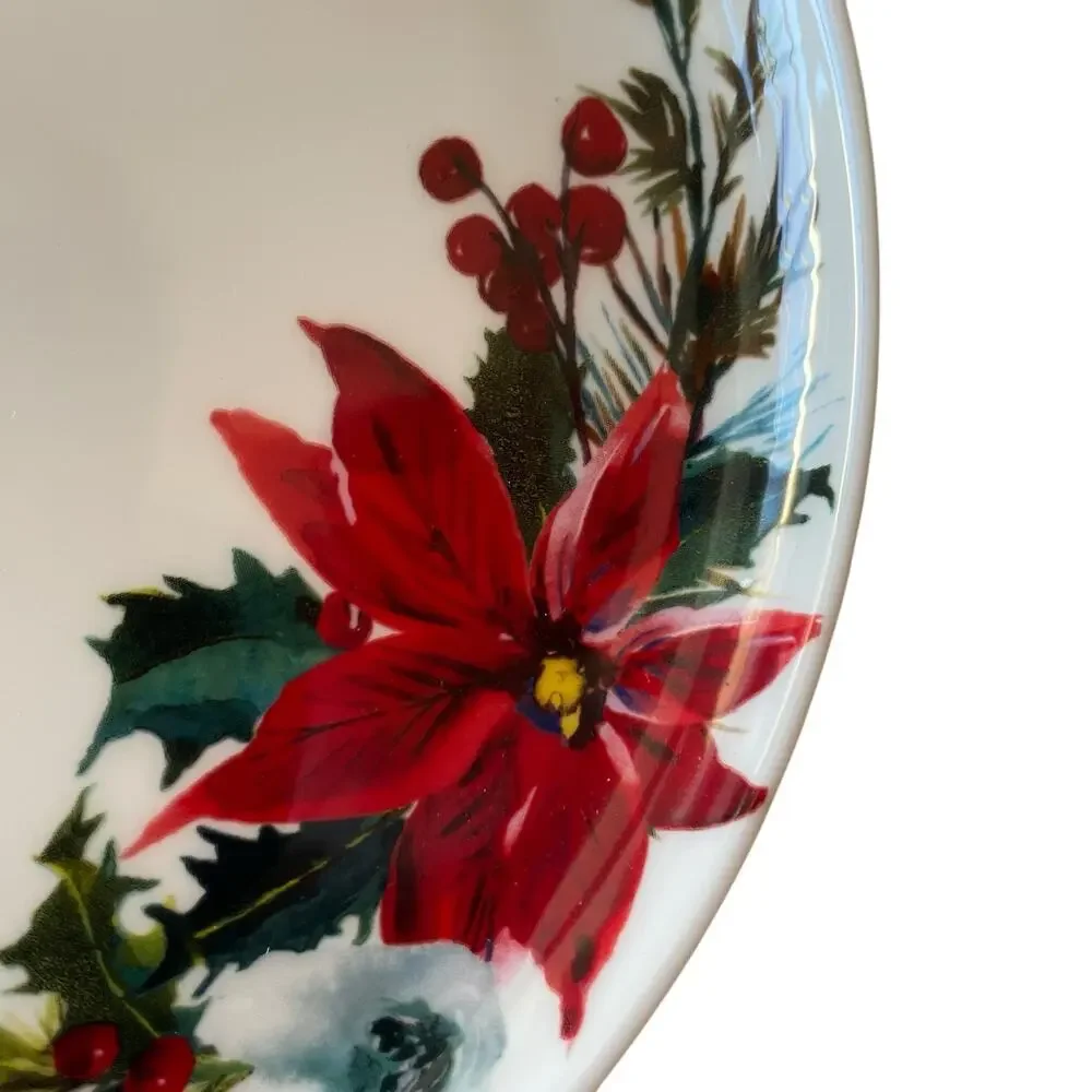 Mikasa Christmas HOPE JOY Fine China 9.25in Holiday Salad Plates Set of 4 New